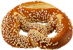 Mini poppy & sesame seed pretzel